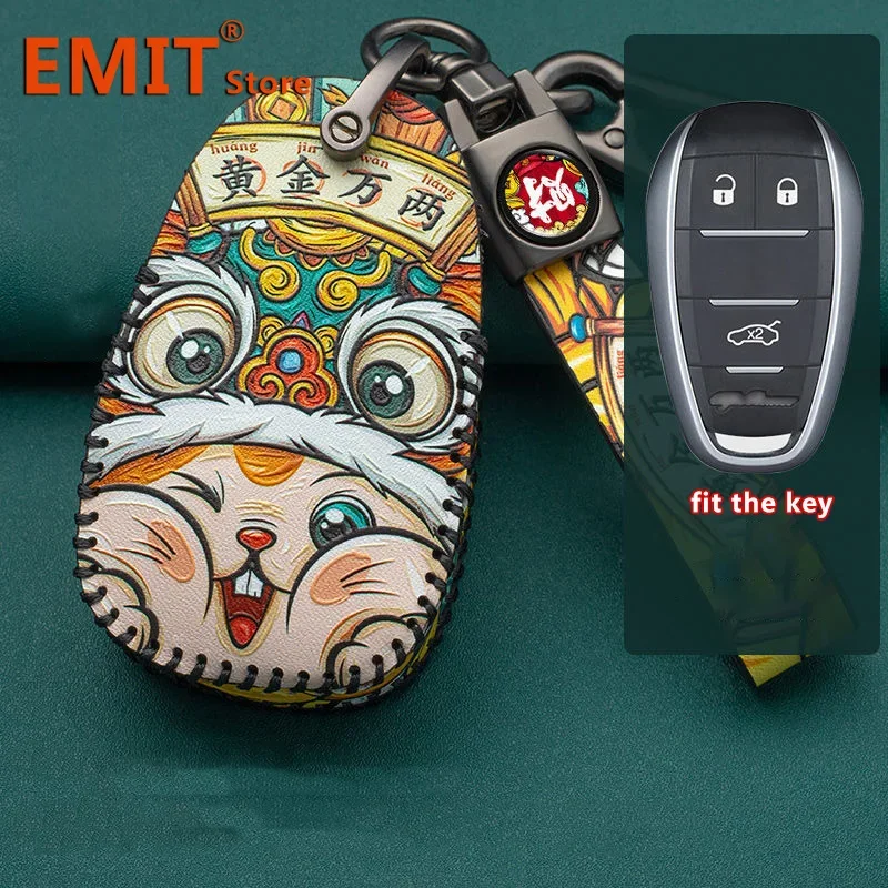 Leather Car Key Case for Alfa Romeo Giulia Stelvio Giulietta 156 159 GTO GTA Mito Brera Keychain Remote Cover Buckle Accessories