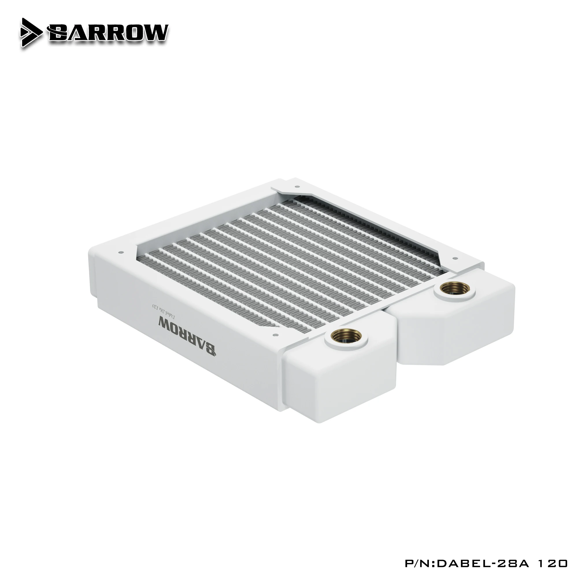 

BARROW 28mm Thick Copper 120mm White Radiator Computer Water Cooling Liquid Exchanger G1/4 Threaded Use for 12cm Fans Dabel-28a