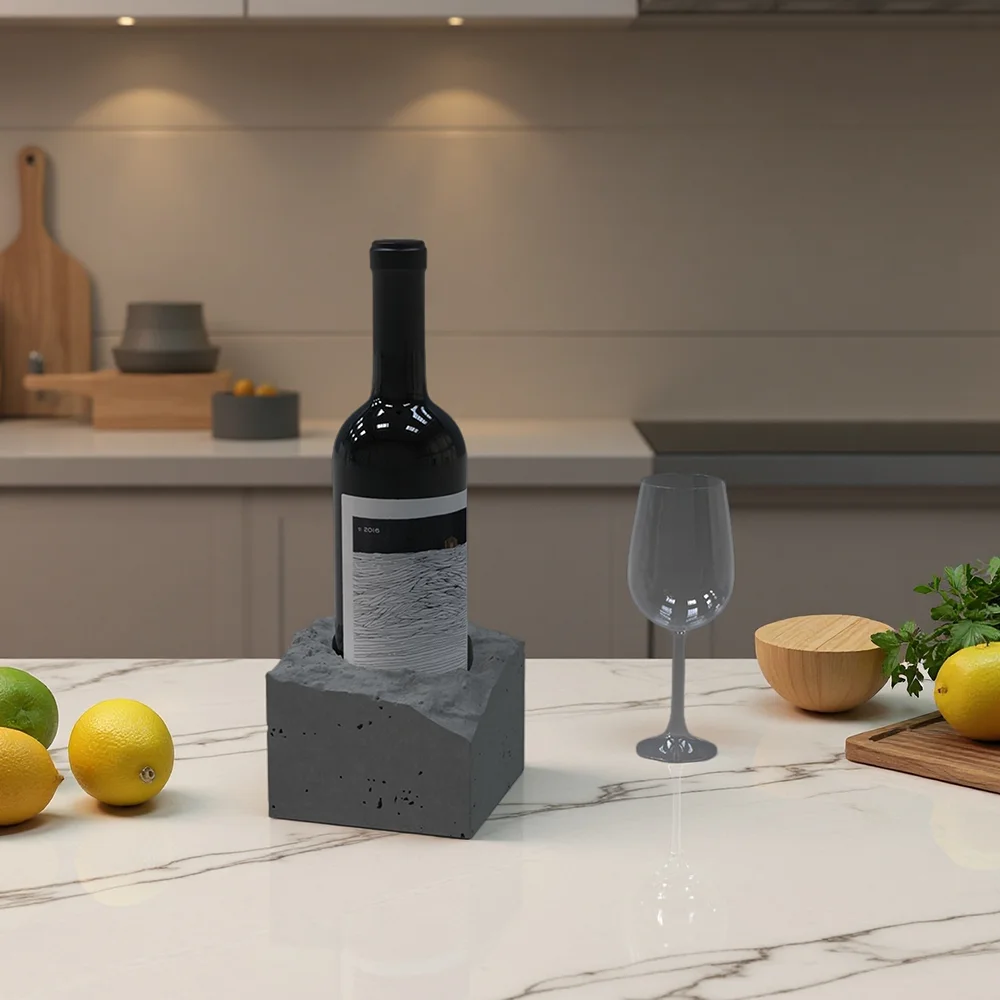 DIY Silicone Cement Mold, for Geometric Wine Bottle Holder , Irregular Reusable Concrete Molds for Industrial Home Decor - Image 6