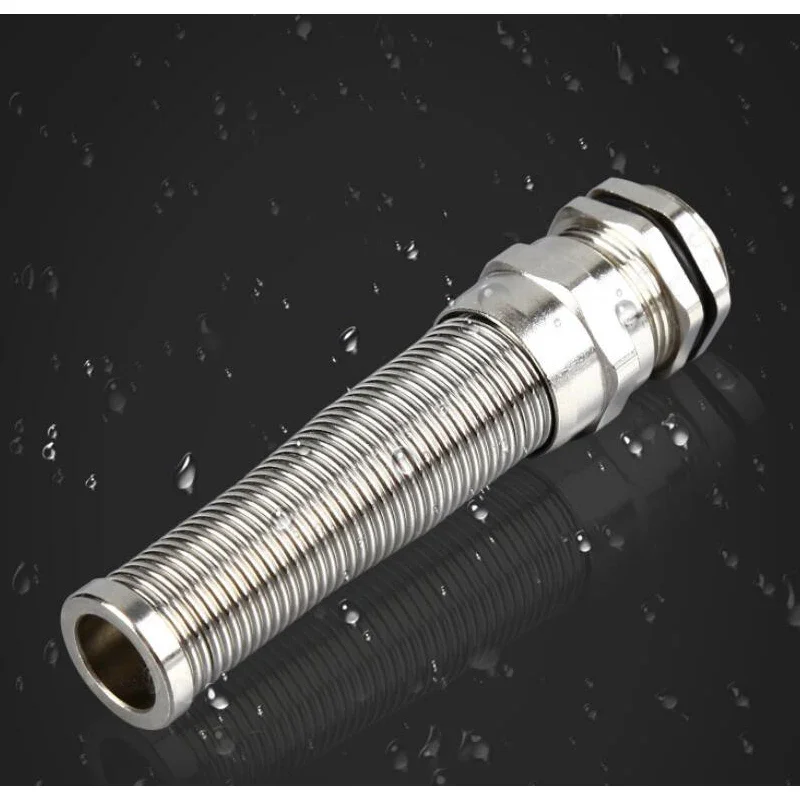 Metrische Edelstahl-Kabelverschraubung mit Spiral-Spannungsablenkung M10 M12 M14 M16 M18 M20-M30 Biegefester Verbinder IP68 nach EN 60529 – Detail 2