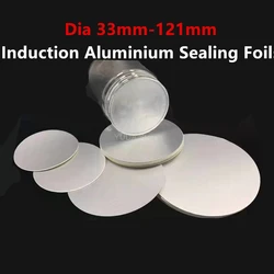 100pcs 36-121mm PET Plastic Bottle Electromagnetic Induction Sealing Foils Liners PE Cosmetic Can Aluminum Foil Sealing Film