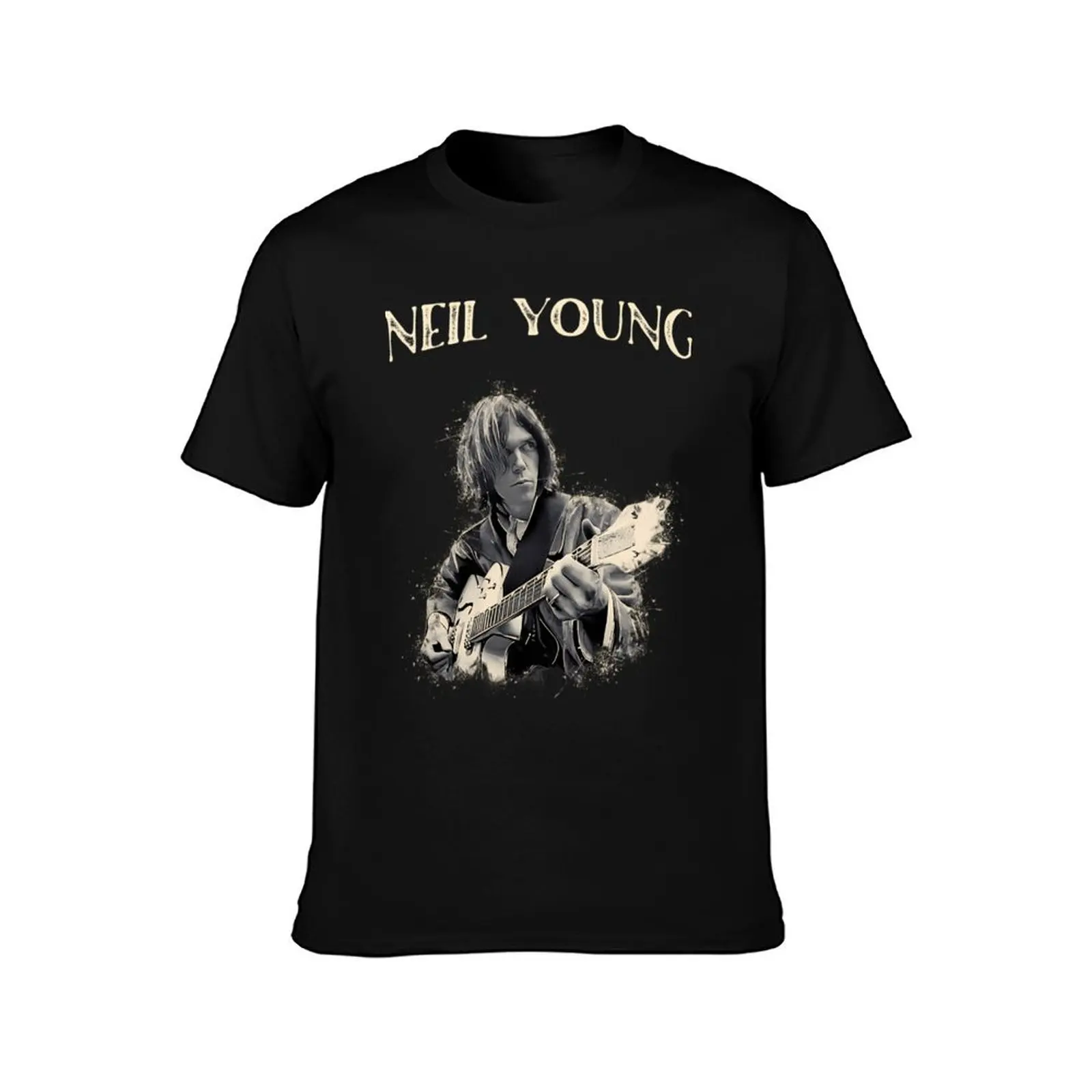 Neil Young Guitar T-Shirt Fashion Pattern Printed Tee Shirt T-Shirt