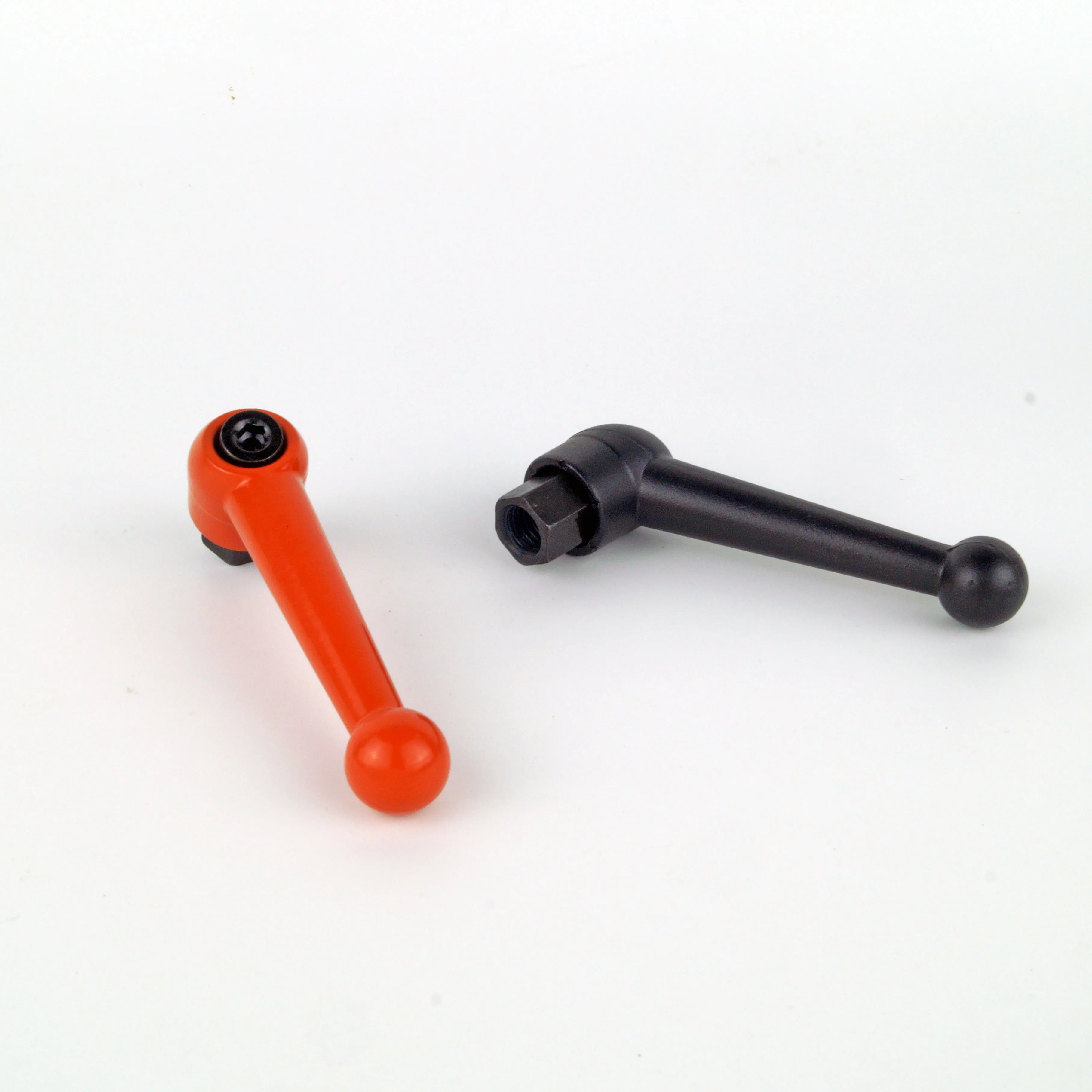 M10 BLACK / Orange zinc alloy solid adjustable handle clamping tension lever arm female threads