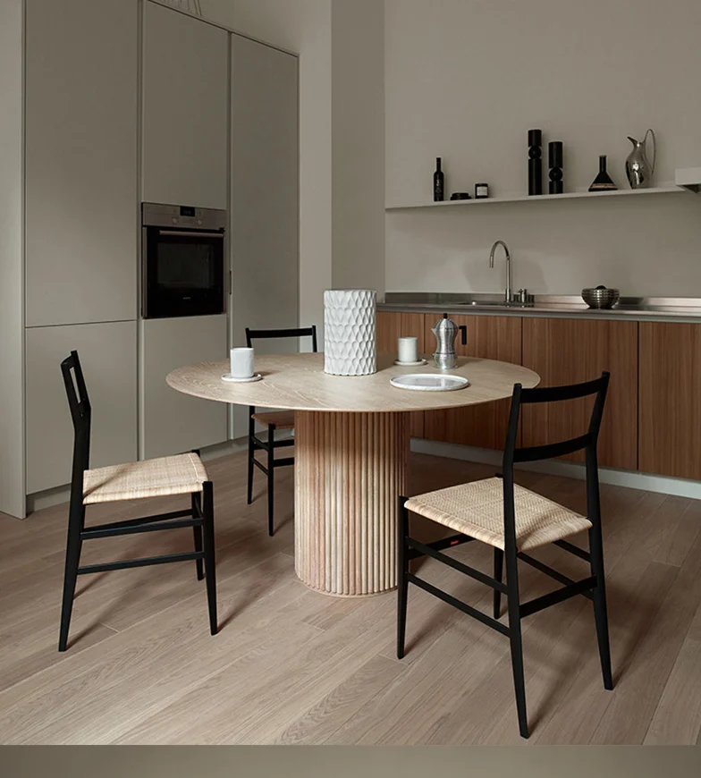 #Nordic Modern Solid Wood Dining Table Light Luxury Japanese Art Creative Conference Table Householdl Wooden Dining Table