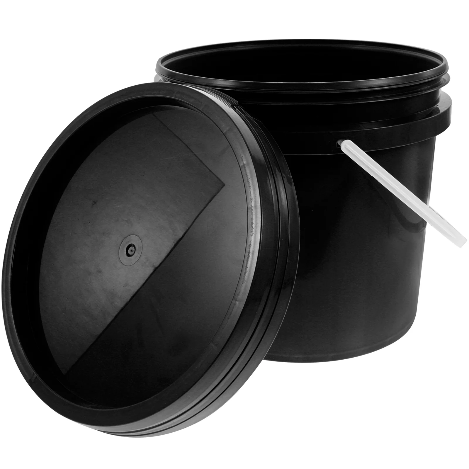 

Food Grade Sealed Bucket Storage Container Lid Durable Thick Plastic Airtight Strong Handle Iron Oil