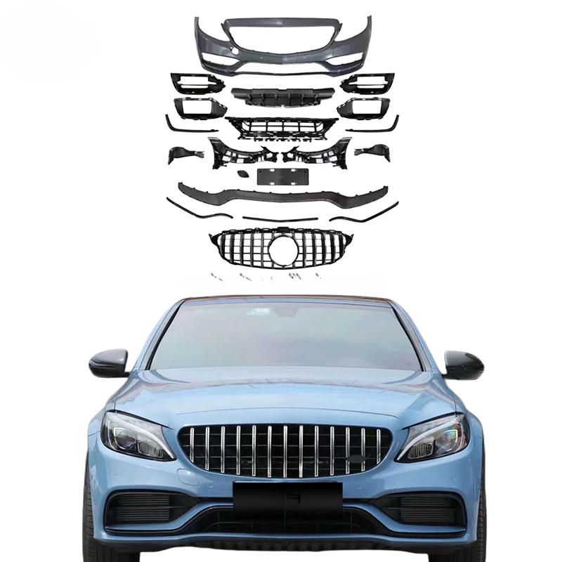 

Wholesale bodykit For Mercedes 2013+ W205 C-class C43 AMG facelift C63 amg car bumper front bumper GT car Grille