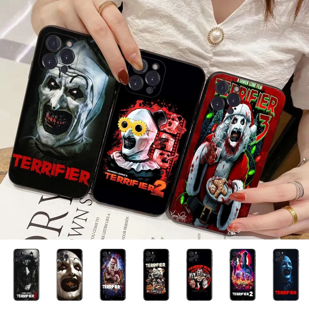 T-Terrifier Phone Case Silicone Soft for iphone 16 15 14 13 12 11 Pro Mini XS MAX Plus X Cover