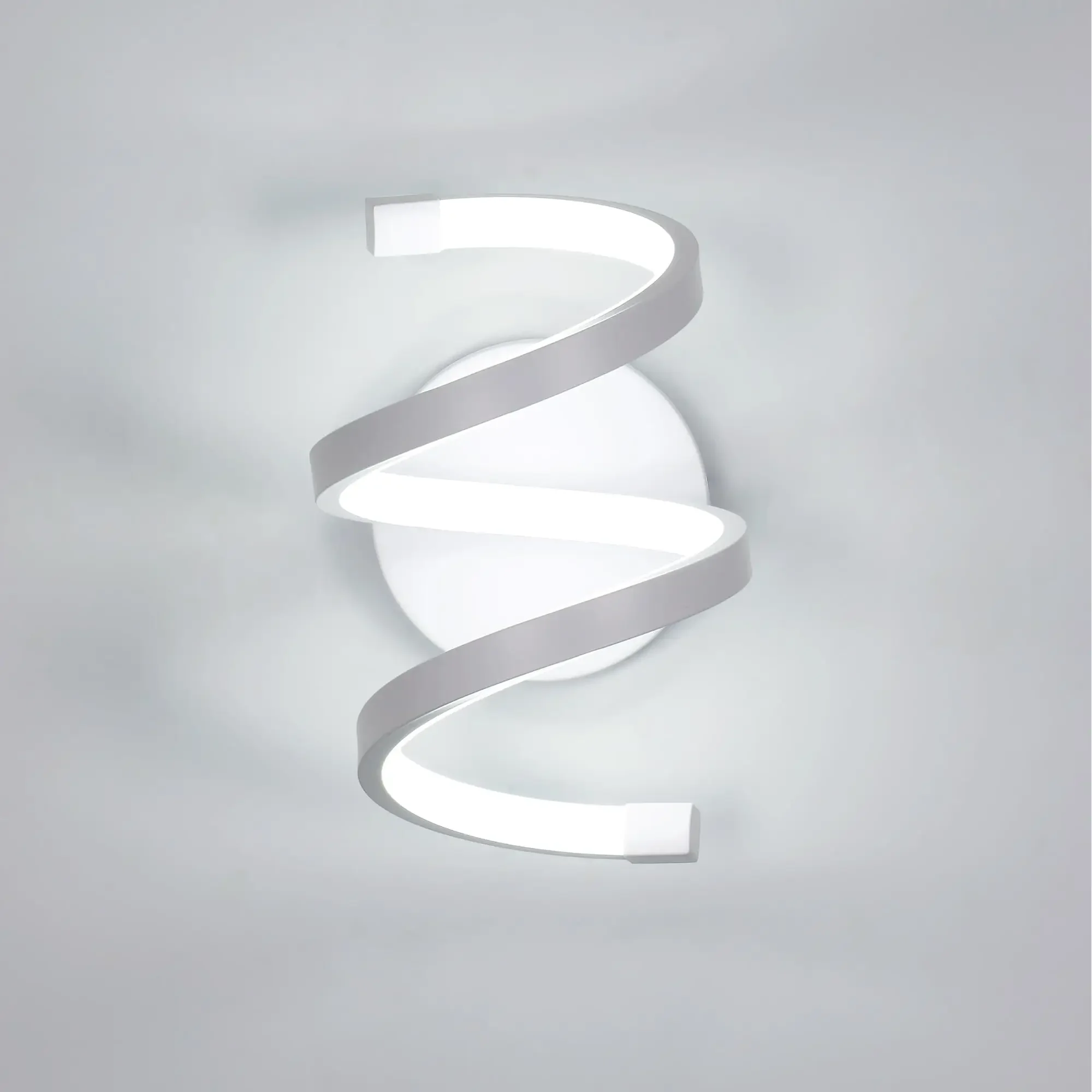 

Spiral Modern LED Wall Sconce Lighting, White Indoor Wall Light, Acrylic LED Wall Lamp for Bedroom, Bathroom, Livingroom Wall-e