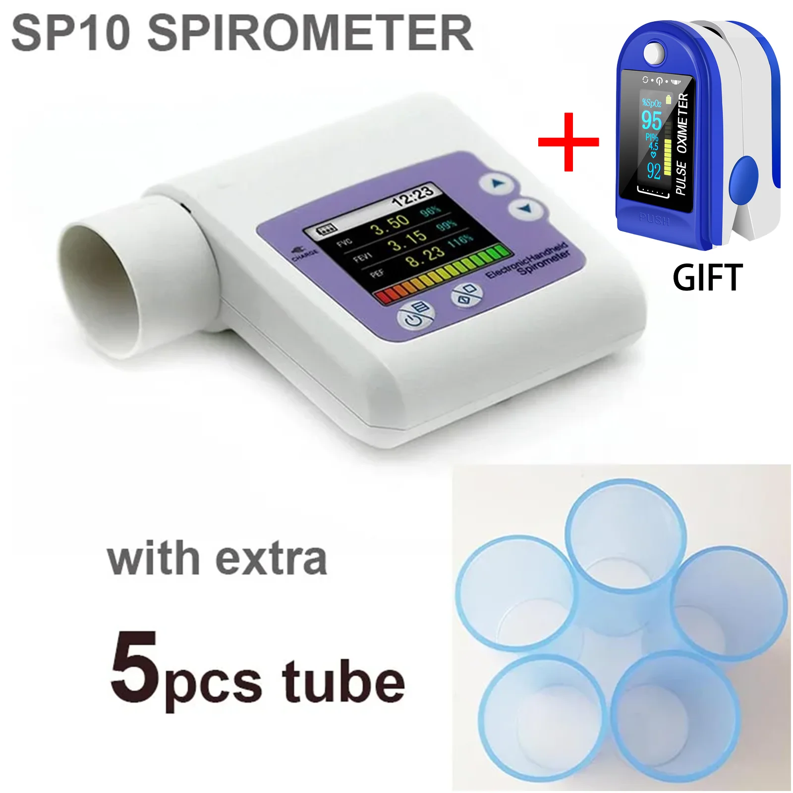 

Lungs Tensiometer Blood Pressure Apparatus lungs High definition display screen comes with a fingertip oximeter as a gift