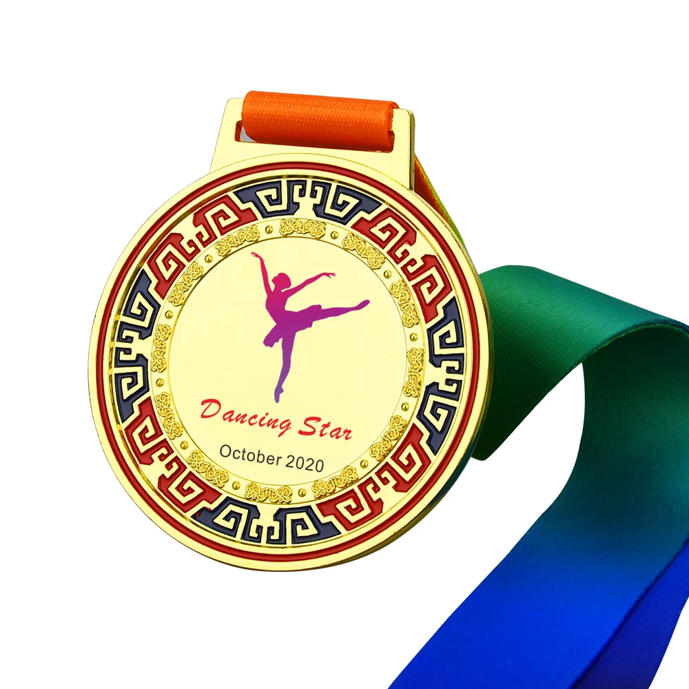 Blank Award Medal With Neck Ribbon Custom Design Your Own Winner Medals Gold Silver Bronze for Sport Competition Prizes Gift