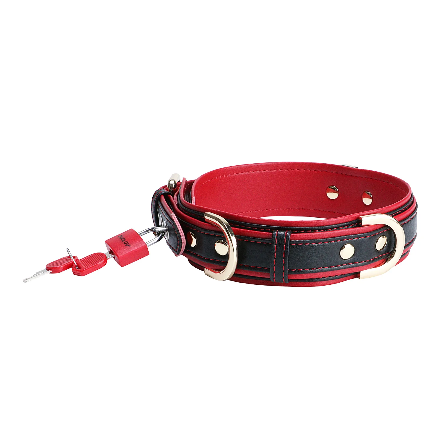 DOGLOV Adjustable PU Leather Restraint Collar Band Bondage  Leather Stainless Chain Punk BDSM Toy Male/Couple Flirting Binder view 4