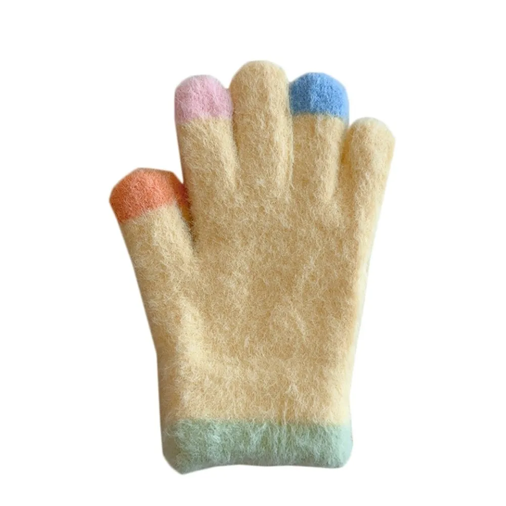 

Warm Kids Winter Gloves Windproof Coldproof Children Mittens Full Finger Elastic Baby Gloves for 4-10 Years Old Baby Boys Girls