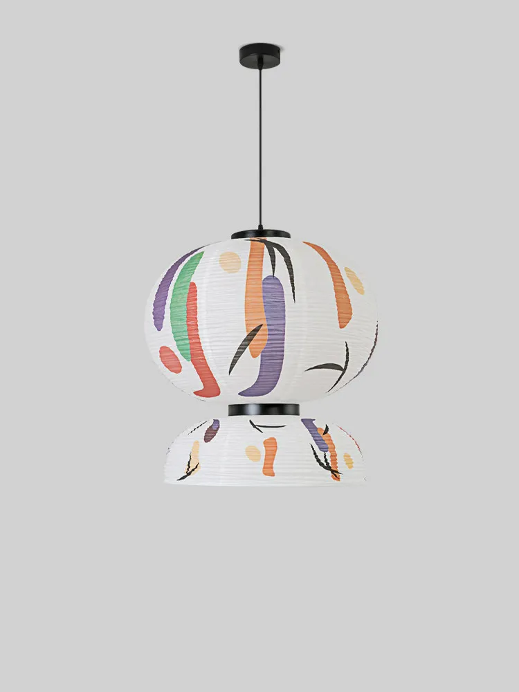Japanese Style Noguchi Yuxuan Paper Restaurant Wabi Sabi Style Retro Art Graffiti Decoration Dining Table Lamp Bedroom Lamp