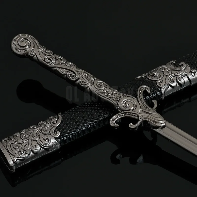 22 centimetri Pei Min Spada Cinese Armi Fredde in Metallo Antico Gioco Modello Periferico Spada Accessorio Ornamento Collezione Giocattolo per Il Ragazzo