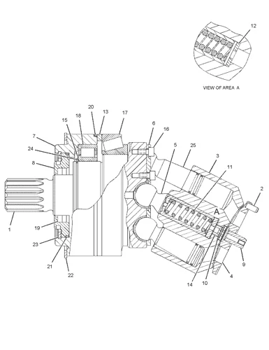 

Excavator Hydraulic Piston Pump Assembly 148-3051 Hydraulic Pump For Caterpillar 5230B Excavator