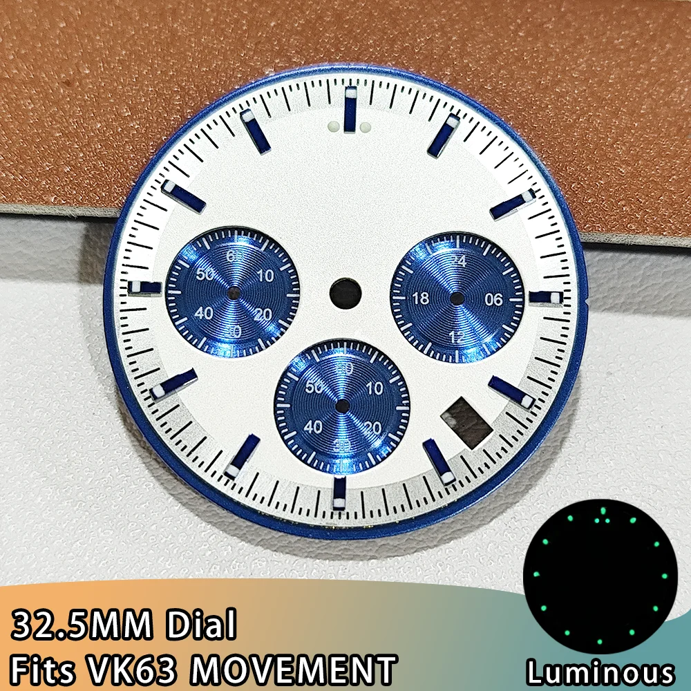 Customized Logo VK63 Dial VK63 Movement Speed Master Modified Chronograph Watches Replacement VK63 Dials Custom VK63 Watch Face