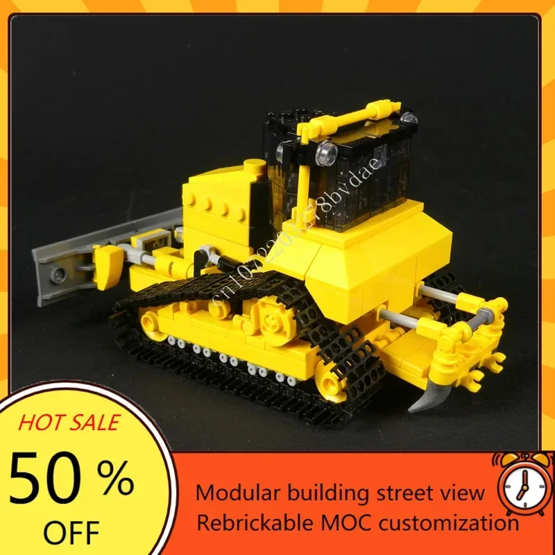 397PCS MOC Caterpillar D6N LGP Bulldozer Model Armored Car Model Custom Puzzles Architecture DIY Education Assembly Toys Gifts