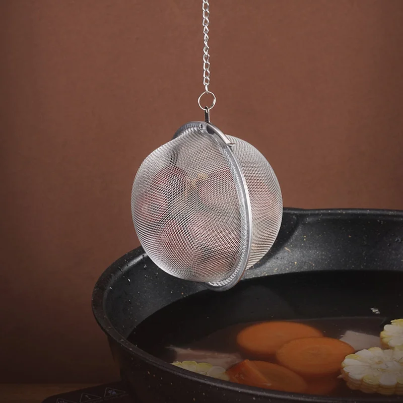 1pcs Stainless Steel Spice Tea Ball Tea Infuser Sphere Locking Strainer Mesh Infuser Tea Filter Strainers Kitchen Tools