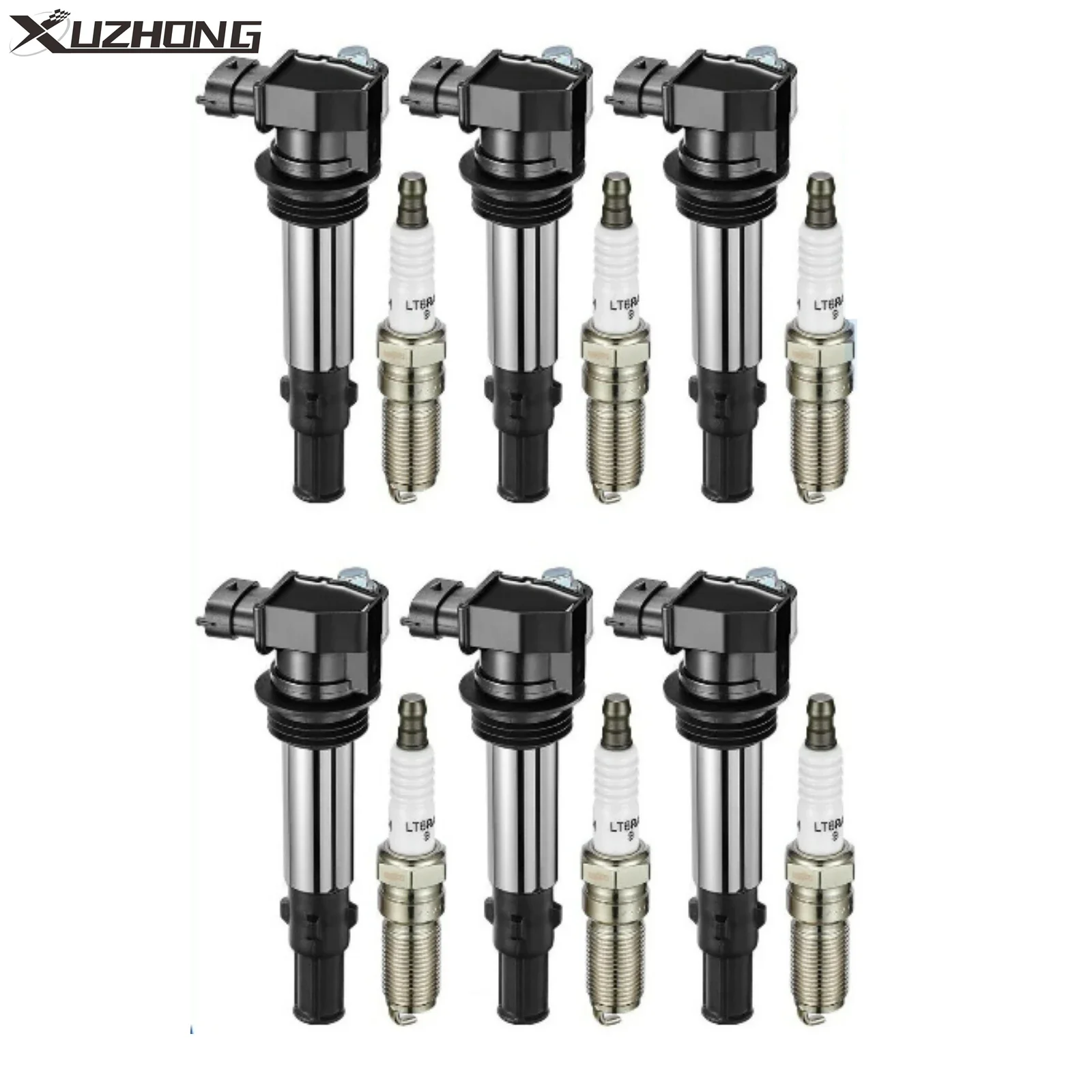 

12583514 12613051 12613057 12629037 921-2075 50136 6× UF375 Катушки зажигания и 6× Свечи зажигания для GMC Acadia 3.6L V6 2009 г.