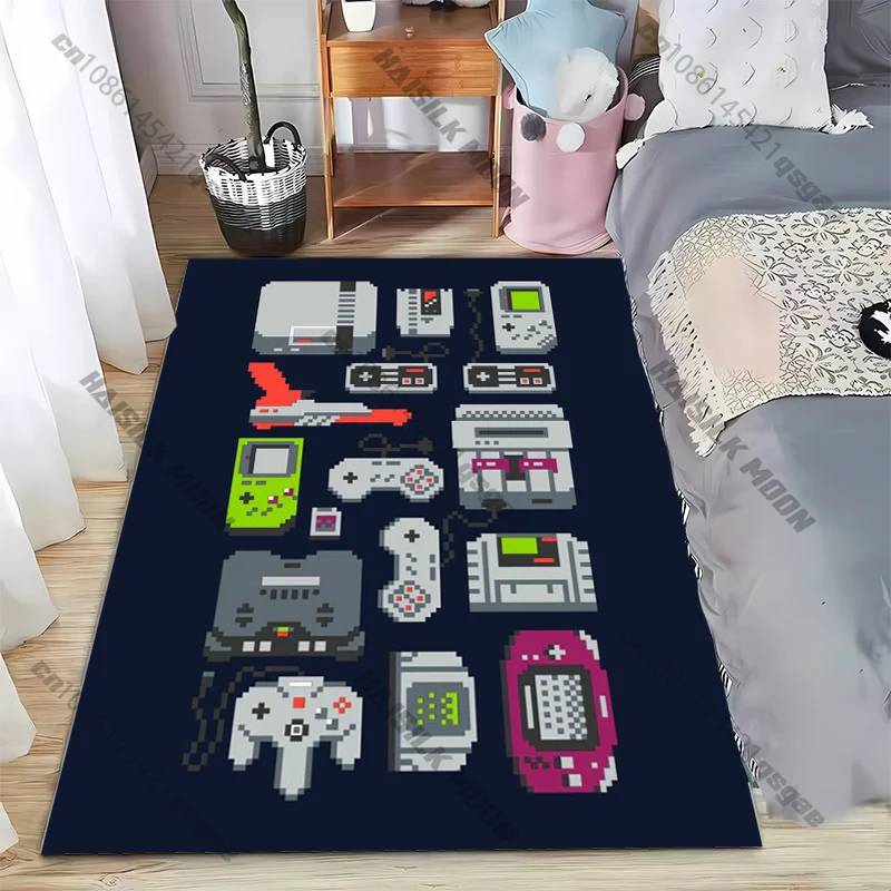الرجعية أذرع التحكم في ألعاب الفيديو السجاد غرزة ثلاثية الأبعاد الطباعة منطقة كبيرة البساط السجاد لغرفة المعيشة غرفة نوم الأطفال أريكة الكلمة حصيرة هدية