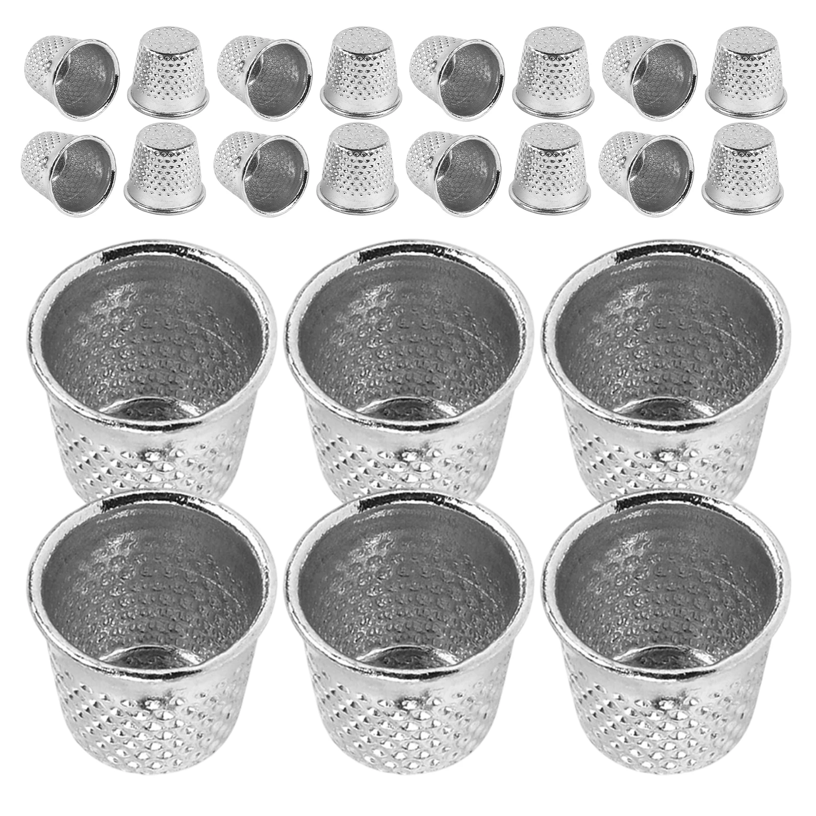 

60pcs Metal Sewing Thimbles Hand Sewing Fingertip Caps-Quilting Metal Thimbles-Diy Craft Finger Protectors For NeedleworkTailors