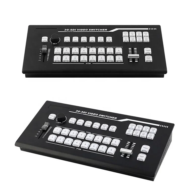 8 Channel Multi-Kamera SDI-H DMI Mixer Switcher dengan USB Video Capture Live Stream Ke OBS Zoom Bersaing Roland Video Switcher