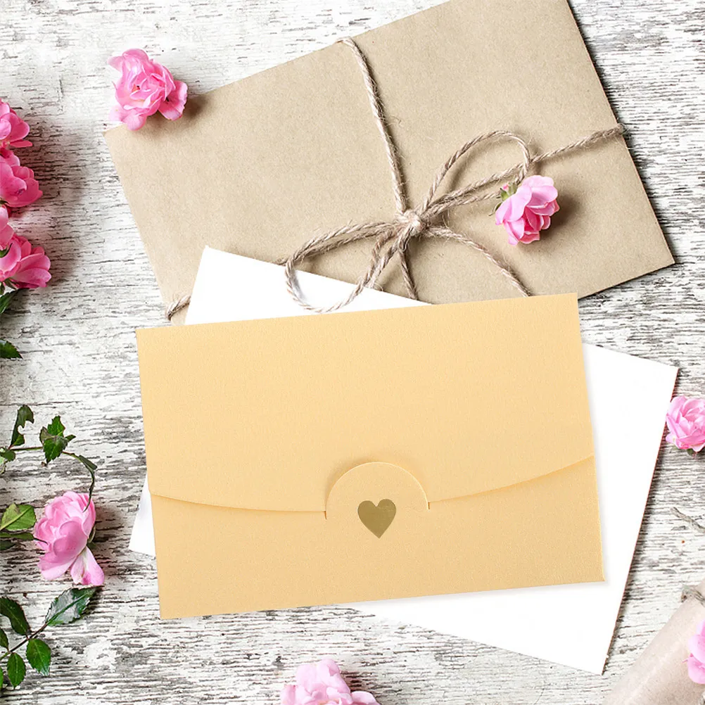40Pcs Blank Small Envelopes Chic Simple Design Smooth Finish for Wedding Invitations Holiday Cards Love Letters Festival Gift
