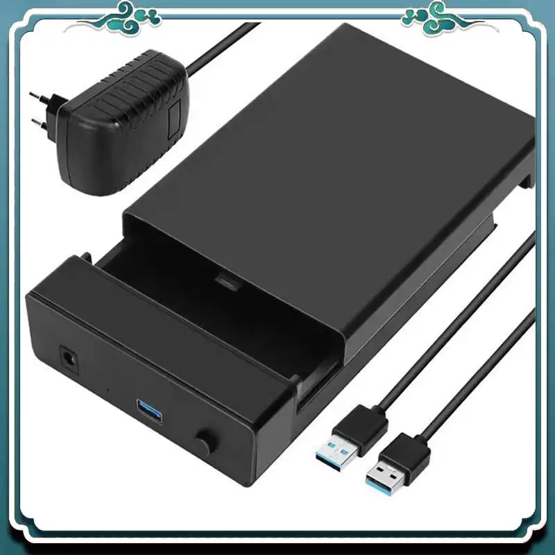 Easy To Use External HDD Case 2.5/3.5 Inch SSD External Hard Drive Box Enclosure SATA To USB 3.0 Hard Disk Case Adapter US Plug