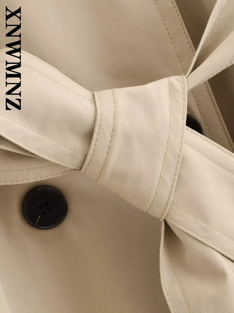 XNWMNZ-Manteau à double boutonnage à col cranté pour femme, manteau à manches longues, haut solide, vêtements décontractés, vêtements vintage, nouveau, automne, hiver, 2024