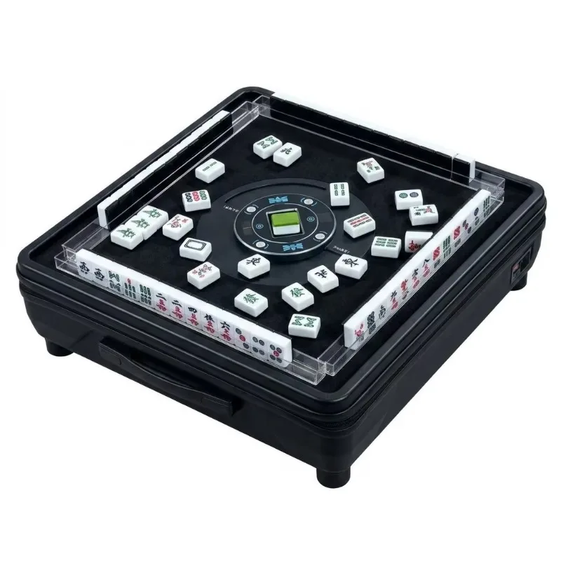 Portable Smart Electric Mahjong Table for Outdoor Use - Auto Shuffling, One-Click Operation, Perfect for Parties & Team Building
