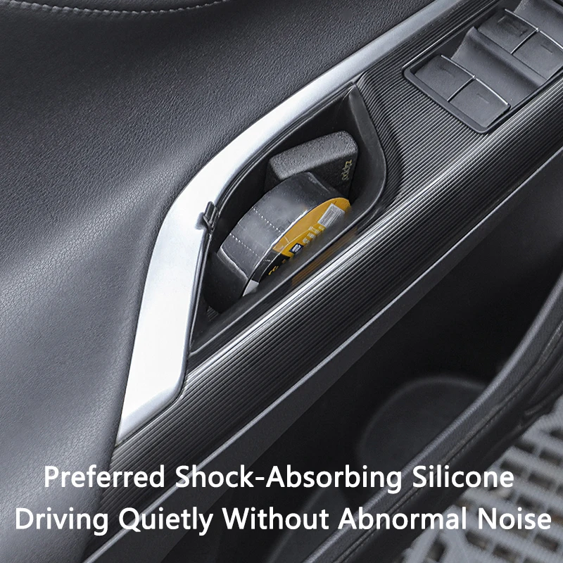 QHCP Car Door Storage Box Door Handle Storage Tray Silicone Door Organizer Container Fit For Toyota Harrier Venza 2022 Accessory - Image 4