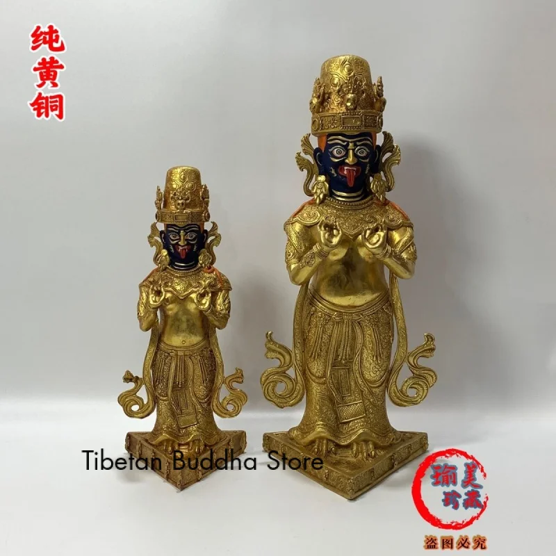 Zachilam Tibetan Tantra Gilding Buddha Statue Female God of Wealth Zaki Temple Buddha 50.00cm High-Purity Copper Boutique Buddha