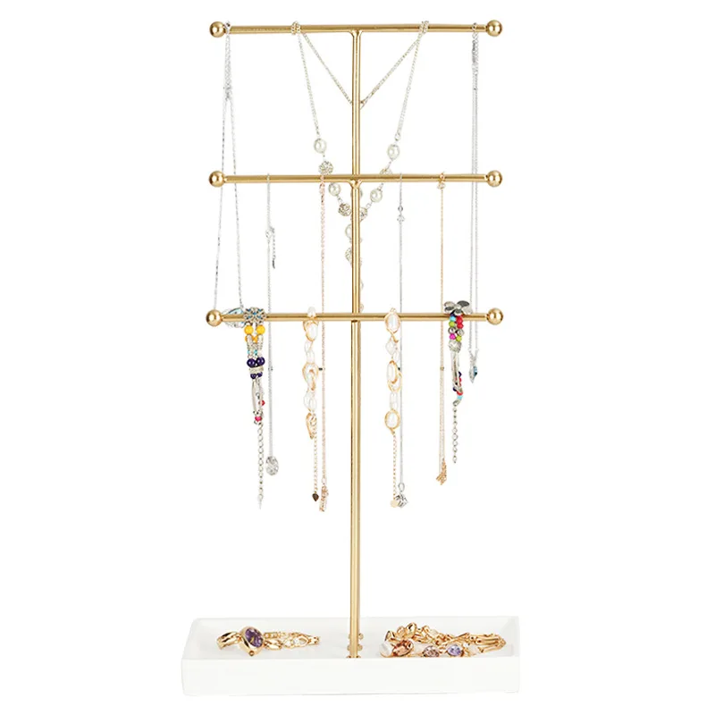 

Marble Foundation Necklace Display Stand Ornament Rack Earrings Bracelet Storage Rack