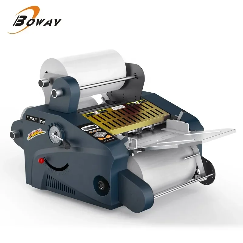 

Boway F350E Automatic Hot&Cold Roll Laminating Machine paper roll laminator A3