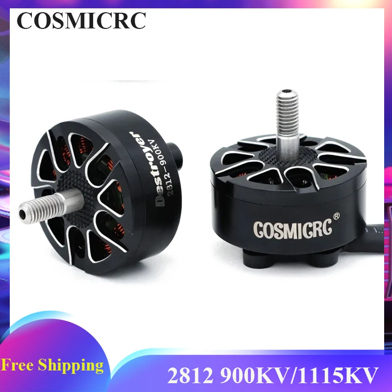 Cosmicrc 2812 900KV/1115KV Motor sin escobillas - Compatible con LiPo 4-6S, tamaño de estator de 28 mm, para cuadricópteros/aviones RC