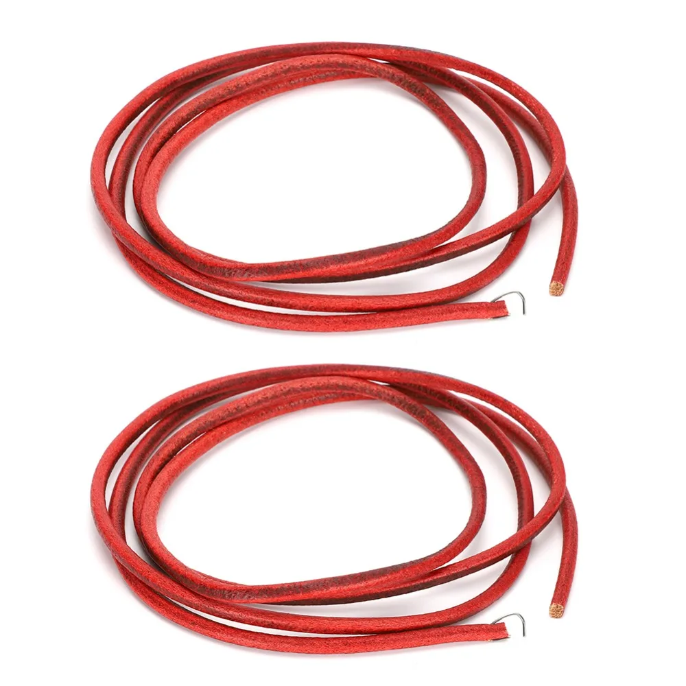 2pcs Cowhide Sewing Machine Belt Red Color 72 Inch Treadle Sewing Machine Belt Brown Color Foot Pedal Belt Old Fashioned Sewing
