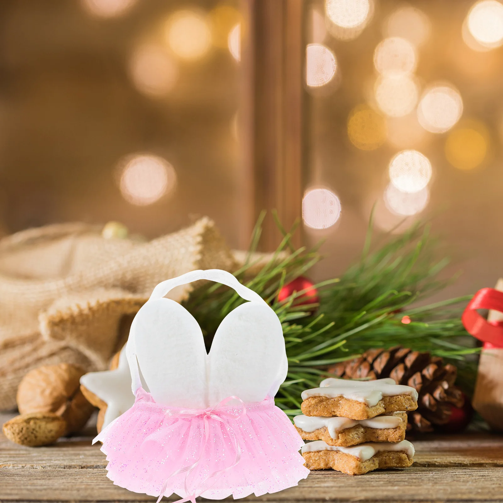 

Spacious Easter Flower Basket with Handle Bunny Ear Design Ideal for Easter Egg Hunt Festival Decorations and Outdoor Indoor