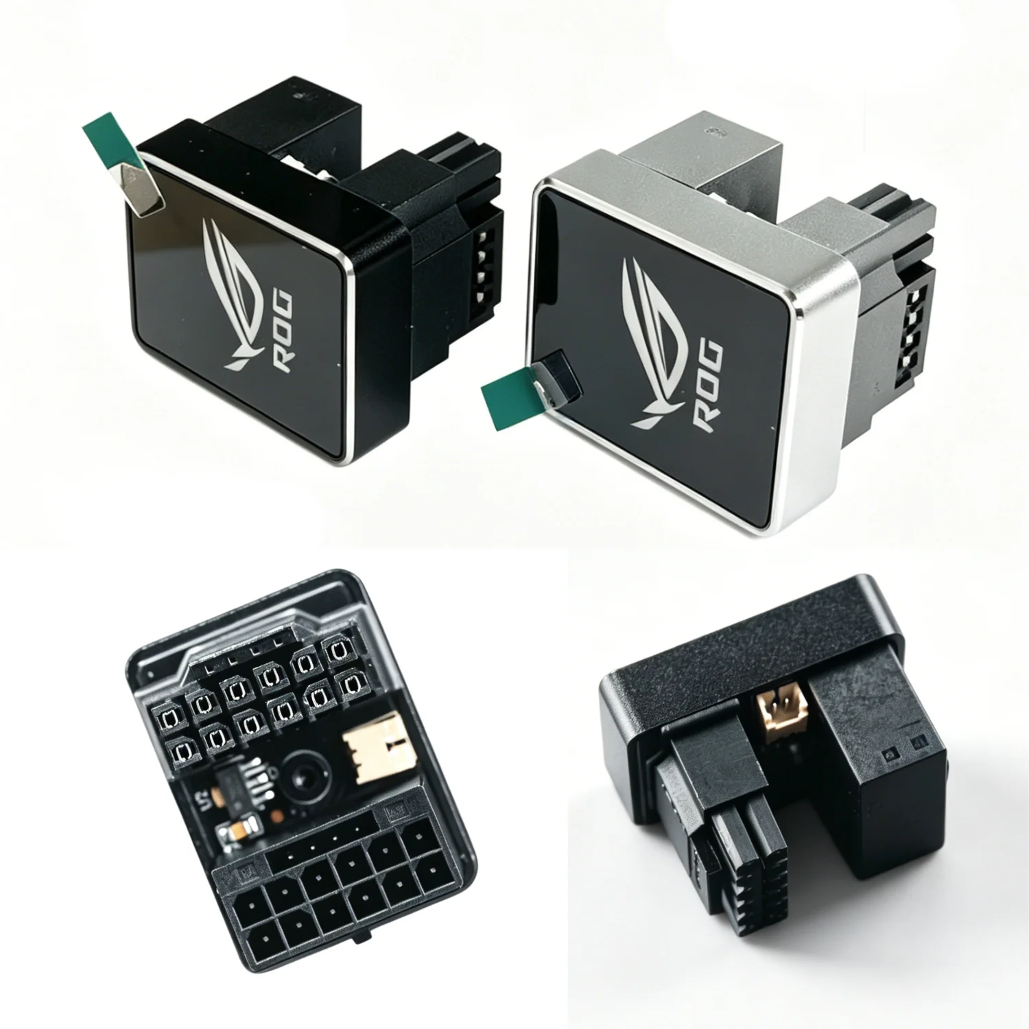 AIJS RTX4090/4080/4070 GPU 16PIN Power Adapter, ARGB-SYNC 180 Degree Steering Graphics Card Connector ATX3.0