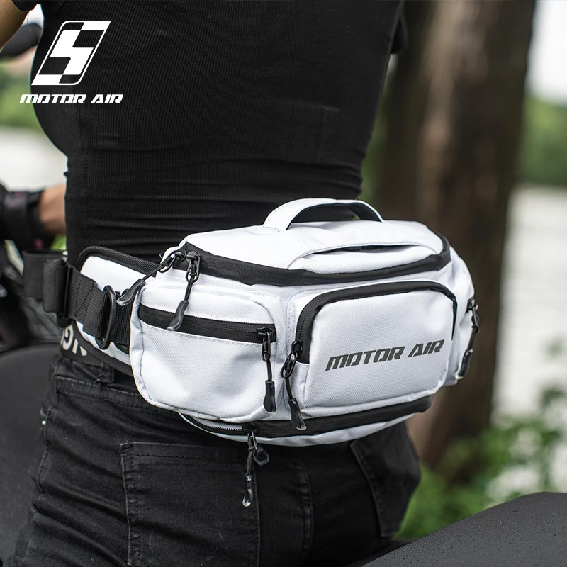 Motorcycle Riding Waist Bag Multifunctional Chest Package Crossbody Bag Splash-proof Fabric Outdoor Gears Pack With Rain Cover