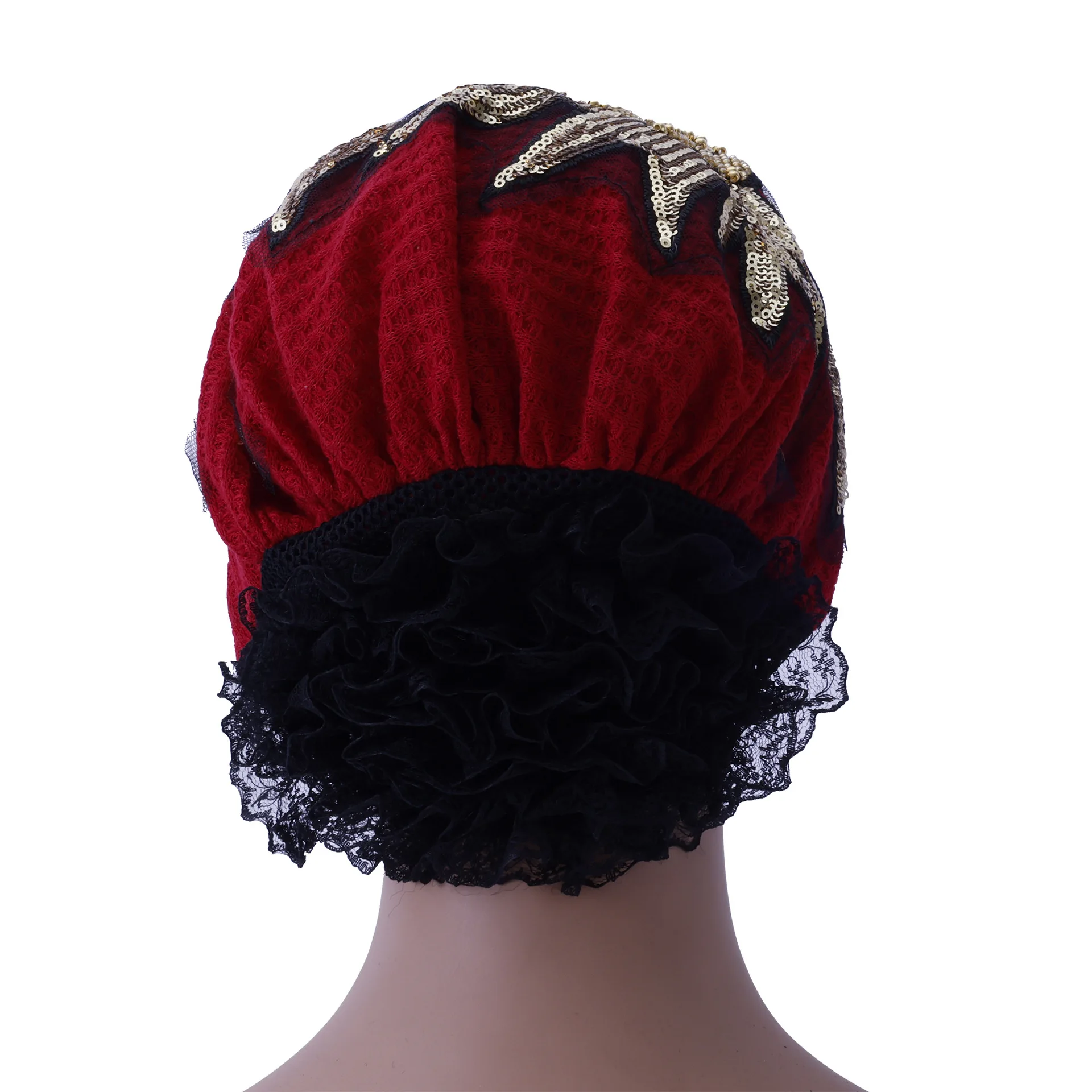 

Кружевной нижний шарф, женский тюрбан из бисера, мусульманский хиджаб, платок с блестками, шапочки, капот, модная повязка на голову с цветком, химиотерапевтическая шапочка от выпадения волос