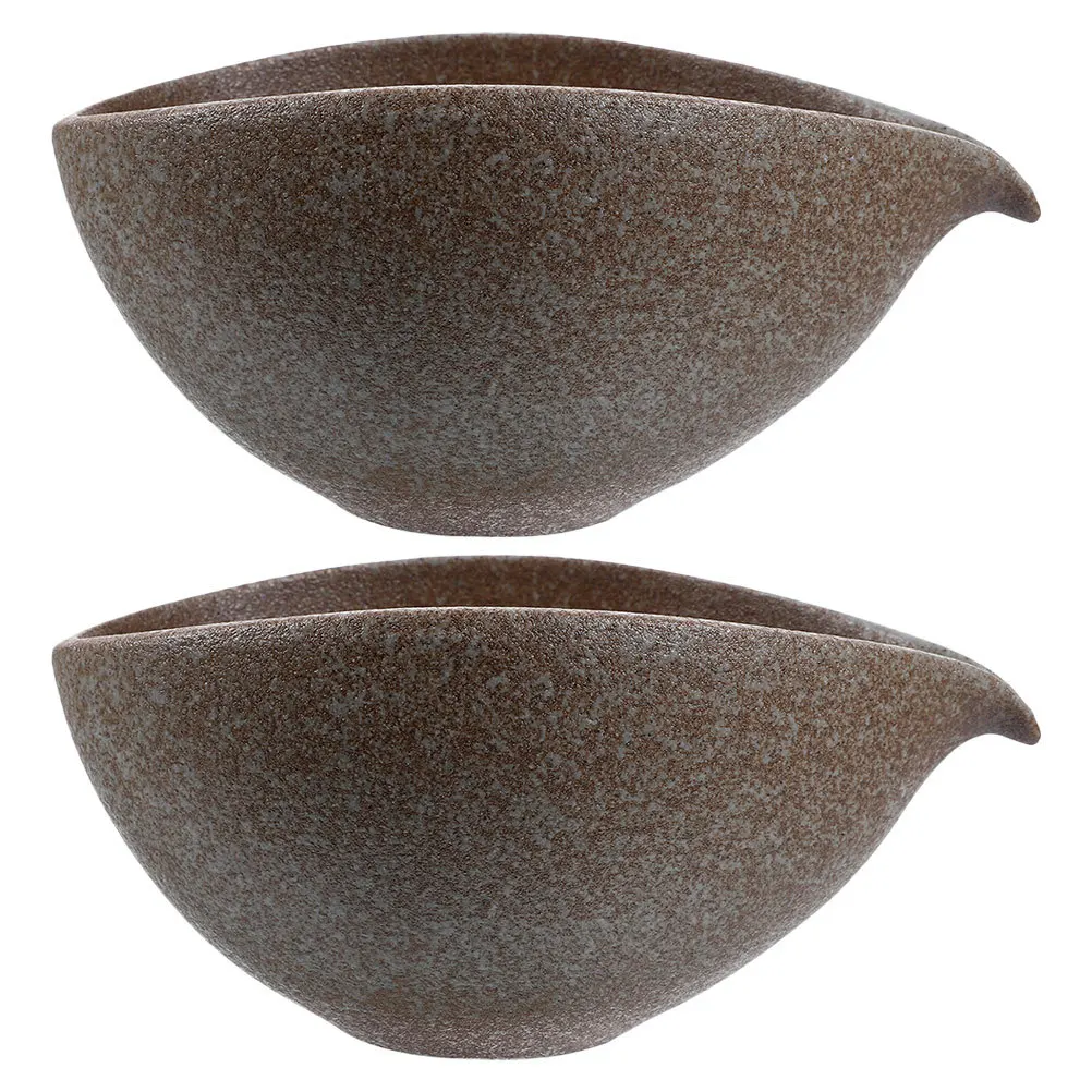 

2Pcs Porcelain Gongfu Tea Cups Japanese Style Eagle Beak Design Creative Set for Loose Leaf Tea Brewing Ceramic Sake Cups