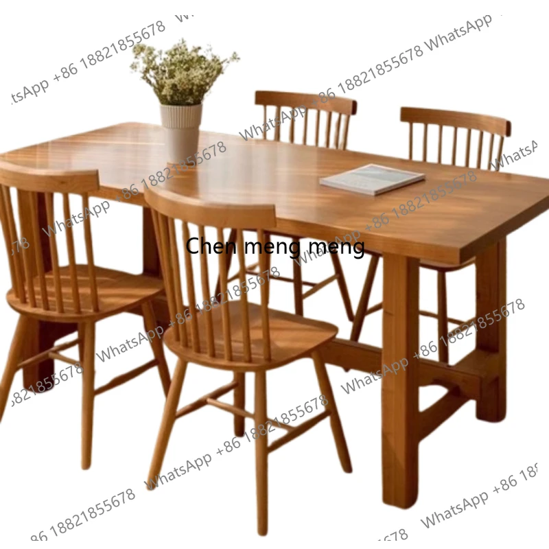 

Soild Wood Aesthetics Dining Table European Service Space Saving Lounge Restaurant Table Reception