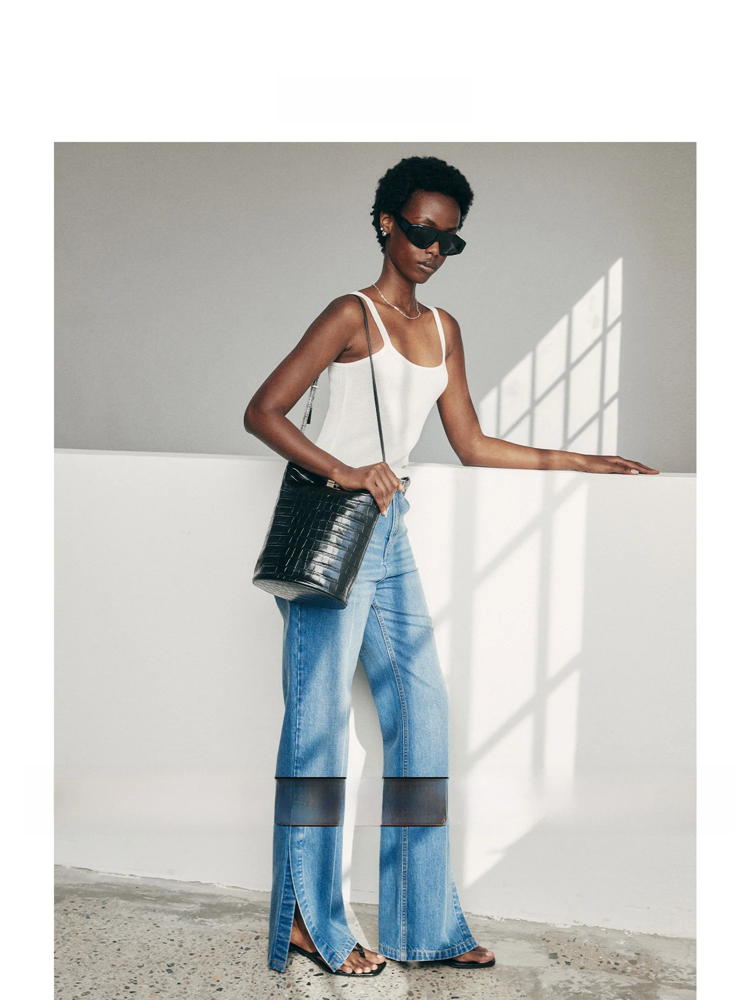 

Модные прямые джинсы из хлопкового денима с эффектом удлинения ног, универсальные женские джинсы с высокой талией и микроэластичностью