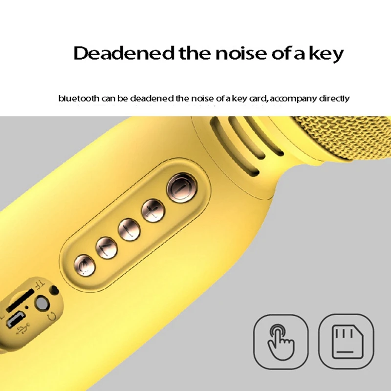Bluetooth-микрофон для караоке, детский ручной микрофон, динамик, интегрированный микрофон для караоке мобильного телефона
