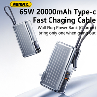 REMAX 65W Power Bank Fast Charging For iPhone 16 Pro MAX 15 Plus 14 X Samsung Xiaomi 10000mAh Powerbank Portable Charger Adapter