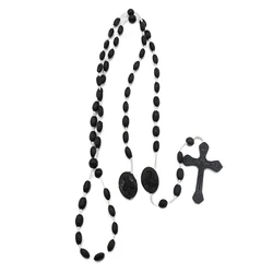 Luminous Catholic Christ Jesus Cross Plastic Rosary Crucifix Necklace Religious Church Decoration Wall Crosses Souvenirs Gifts