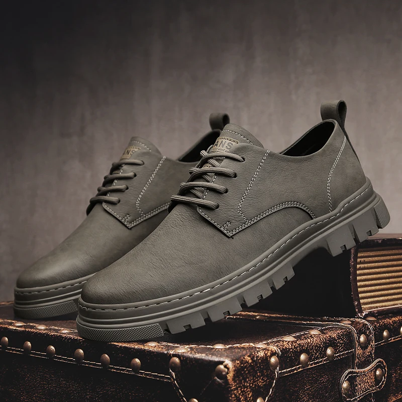 

New Men's Shoes: Chelsea Boots for Men, One-Click Slip-On Fashion Boots, Large-Size Reversible Leather Short Boots, Men's Genuin