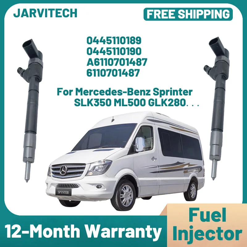 

New Diesel Fuel Injector 0445110189 0445110190 For Mercedes Benz Sprinter CLA250 CLA45 AMG Jeep Grand Cherokee A6110701487