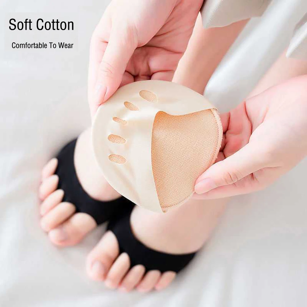 4pcs Foot Toe Pads for Sandals Half Insoles for Shoes Women High Heels Inserts Calluses Corns Pain Relief Forefoot Socks Padding