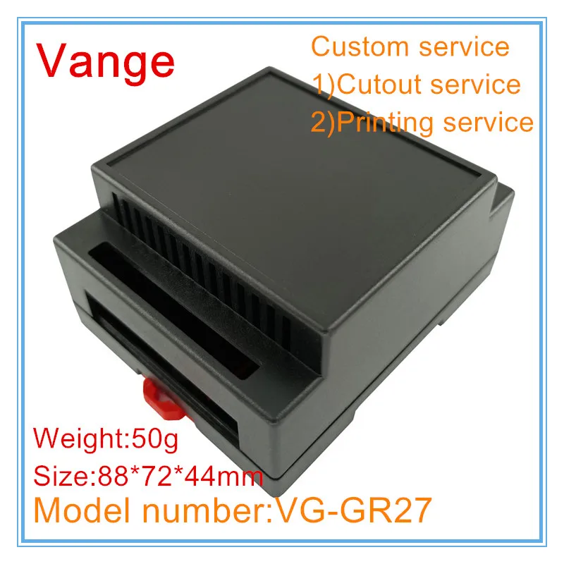 Vange din rail project box 88*72*44mm ABS plastic enclosure